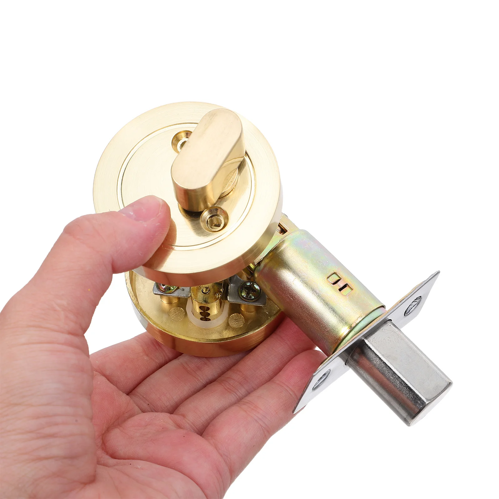 Serratura a catenaccio a cilindro singolo durevole per porta principale Maniglia in lega di zinco con chiave Bullone morto di sicurezza in acciaio inossidabile Nero