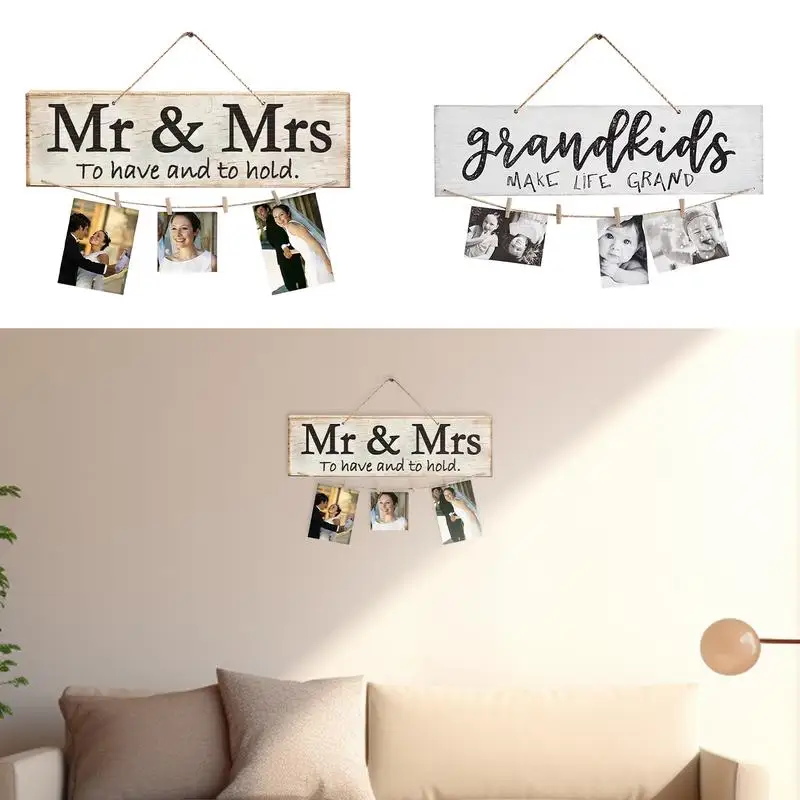 Photo Collage Frame For Wall Floating Frame Suspend Picture Frames Unique Checklist Notes Display Board Wooden Photo Wall For