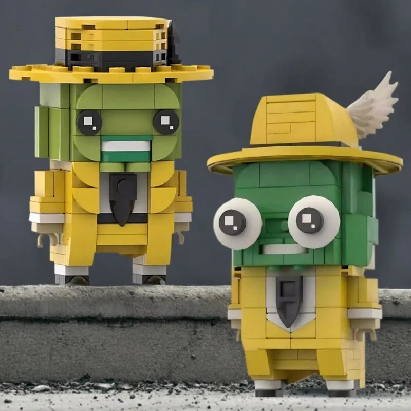 

MOC Ideas Comedy Male Lead Mask Disguised Bricksheadz Green Faced Jim Carrey Building Blocks Toys Adult Collection Gift Ornament