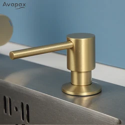 Avapax Gold Kitchen Sink Liquid Soap Dispenser Dishwashing Liquid Dispenser Pump Kitchen Hand Press Soap Dispenser Bottle