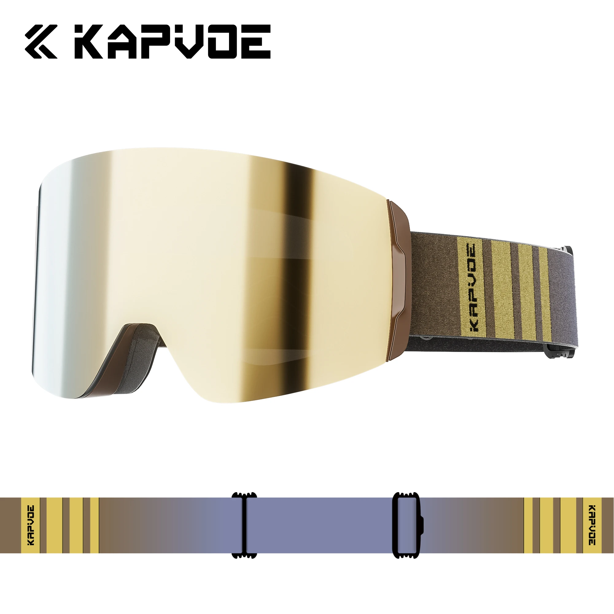 AliExpress kapvoe Kapvoe Snow Goggles Ski Magnetic Anti-Fog Lenses UV400 Protection Men Women UV400 Ski Goggles Sports Photochromic Hiking Eyewear