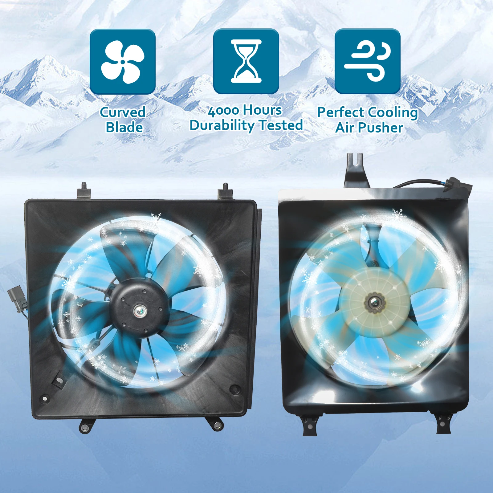 مجموعة مروحة تبريد الرادياتير لمحرك هوندا أكورد 2.3L 1998-02