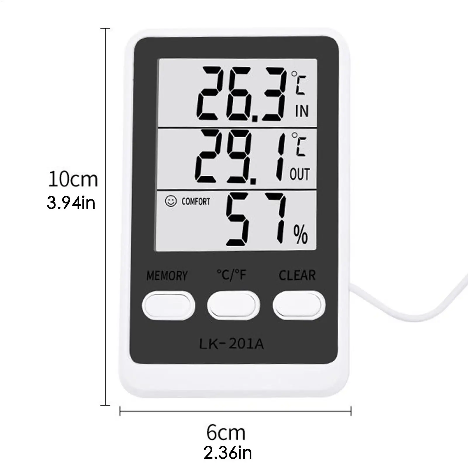 Freezer Temperature Gauge Indoor Fish Tank Hygrometer Waterproof Fish Tank Hygrometer For Food Storage Warehouse Catering
