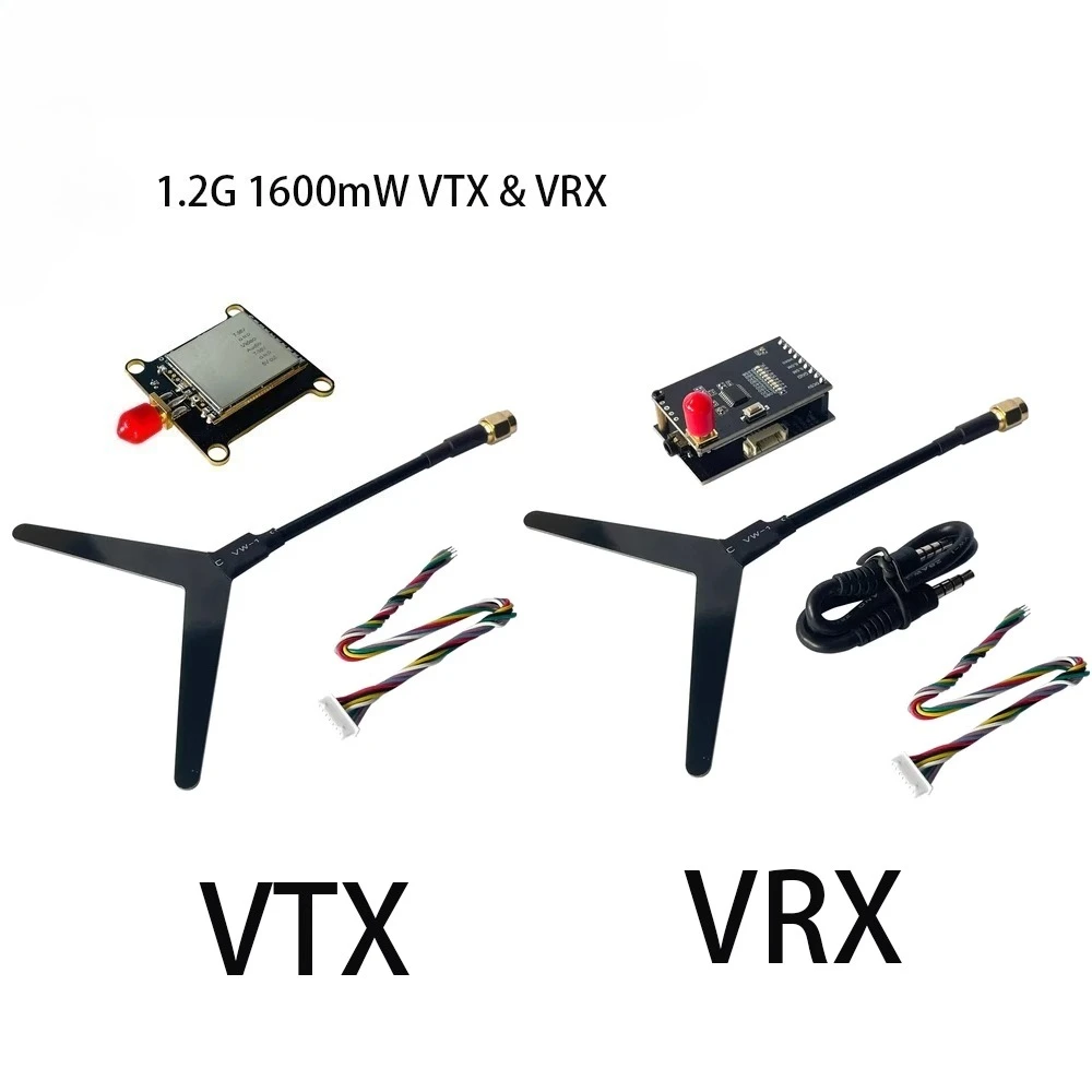 

FPV Wireless Image Transmission Transmitter 1.2G VTX VRX 800mw 1600mw Video Glasses Receiver Traveling Maine Launch Module Parts