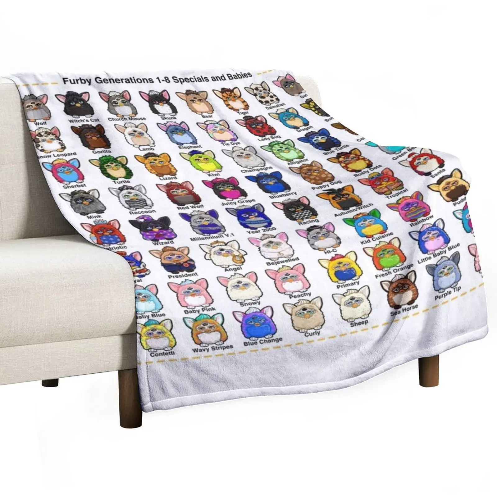 

Furby Collection Throw Blanket Sofas anime christmas gifts Furry Blankets
