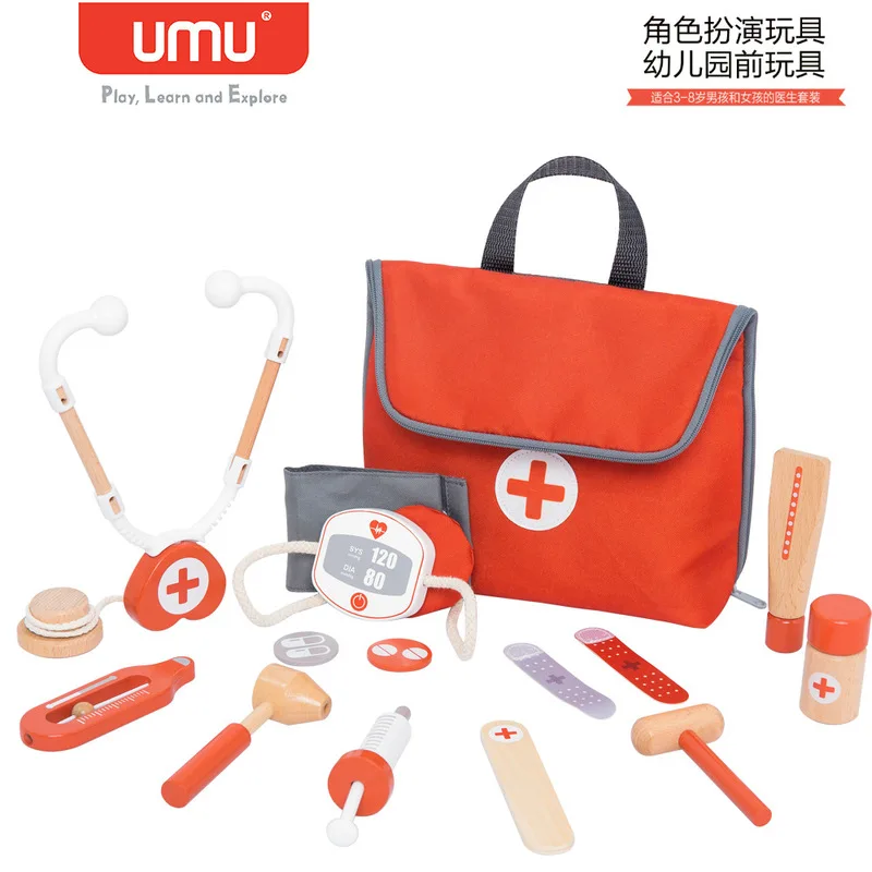 

Simulated Doctor Set Carrying Bag Toy Needle Stethoscope Children's Medical Equipment Simulated Family Baby Role Playing