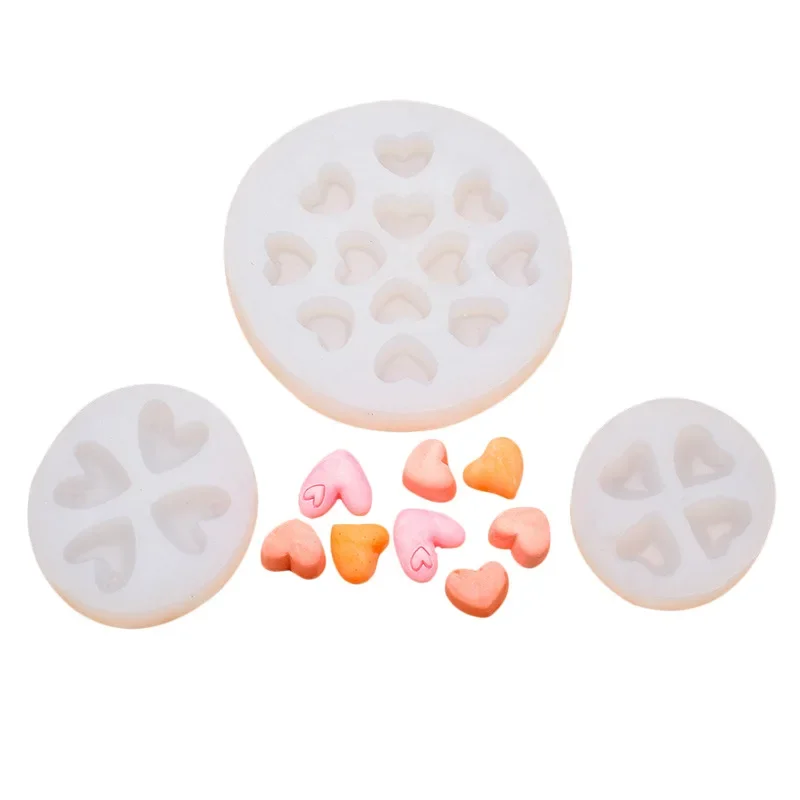 Love Heart Silicone Mold Chocolate Baking Cake Aroma Candle Mold DIY Handmade Cake Decorating Tools Candy Cake Decorative Mold