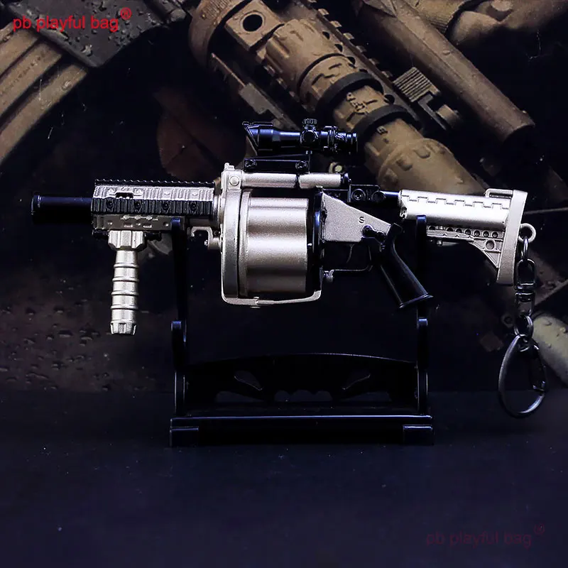 14cm Micro MGL Grenade Launcher Alloy Gun Model Figures Key Ring Pendant Mini Metal Portable Boys' Toy Decorative HG275