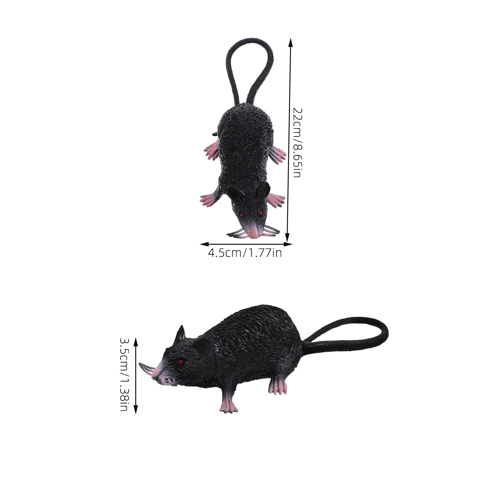 10 Pcs Simulation Mouse Model Fake Mice Halloween Toys Ghost Figurine Props Medium Prank Rat Plastic Pvc