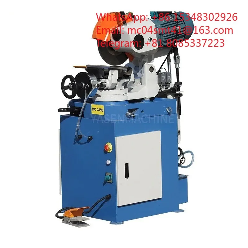 Pneumatic Manual Water‑Cooled Metal Circular Saw Machine 315B, Stainless Steel Pipe Corner Cutting Equipment For Metal Tube Cut