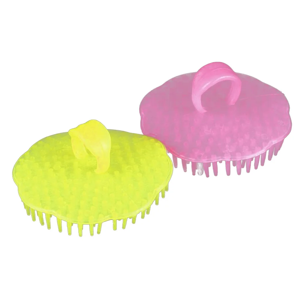 2 Pcs Bath Brush Massaging Tool Combs Back Cream Applicator Dandruff Removal