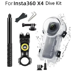 Selfie Stick invisibile + custodia per immersione per accessori Insta360 X4 custodia per immersione invisibile originale 114cm Selfie Stick per Insta 360