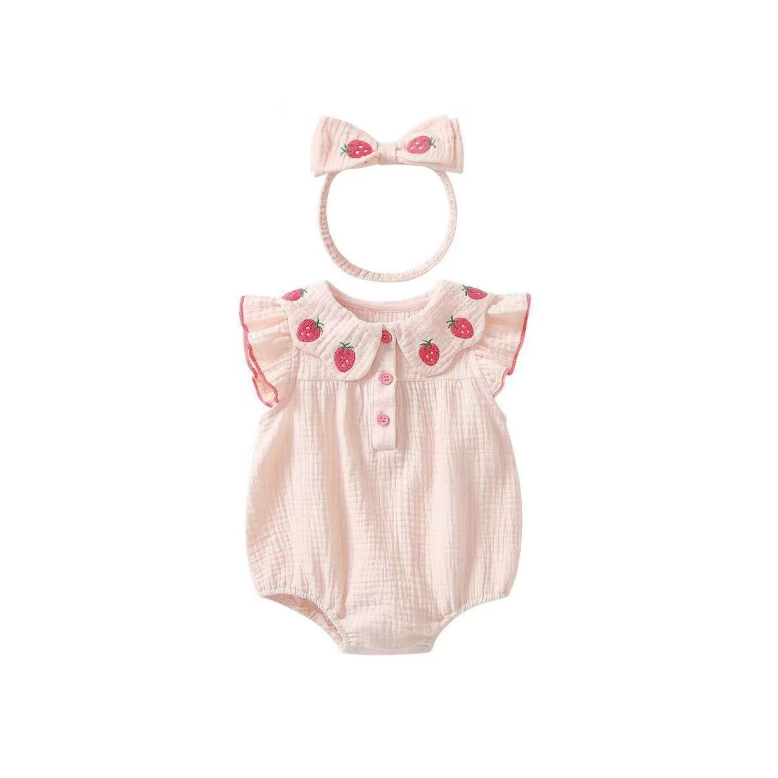 Somenie Dreieck-Body für Babys mit Kopfbedeckung, bezaubernder bedruckter Kurzarm-Strampler für Kleinkinder für Ausflüge, Babykleidung