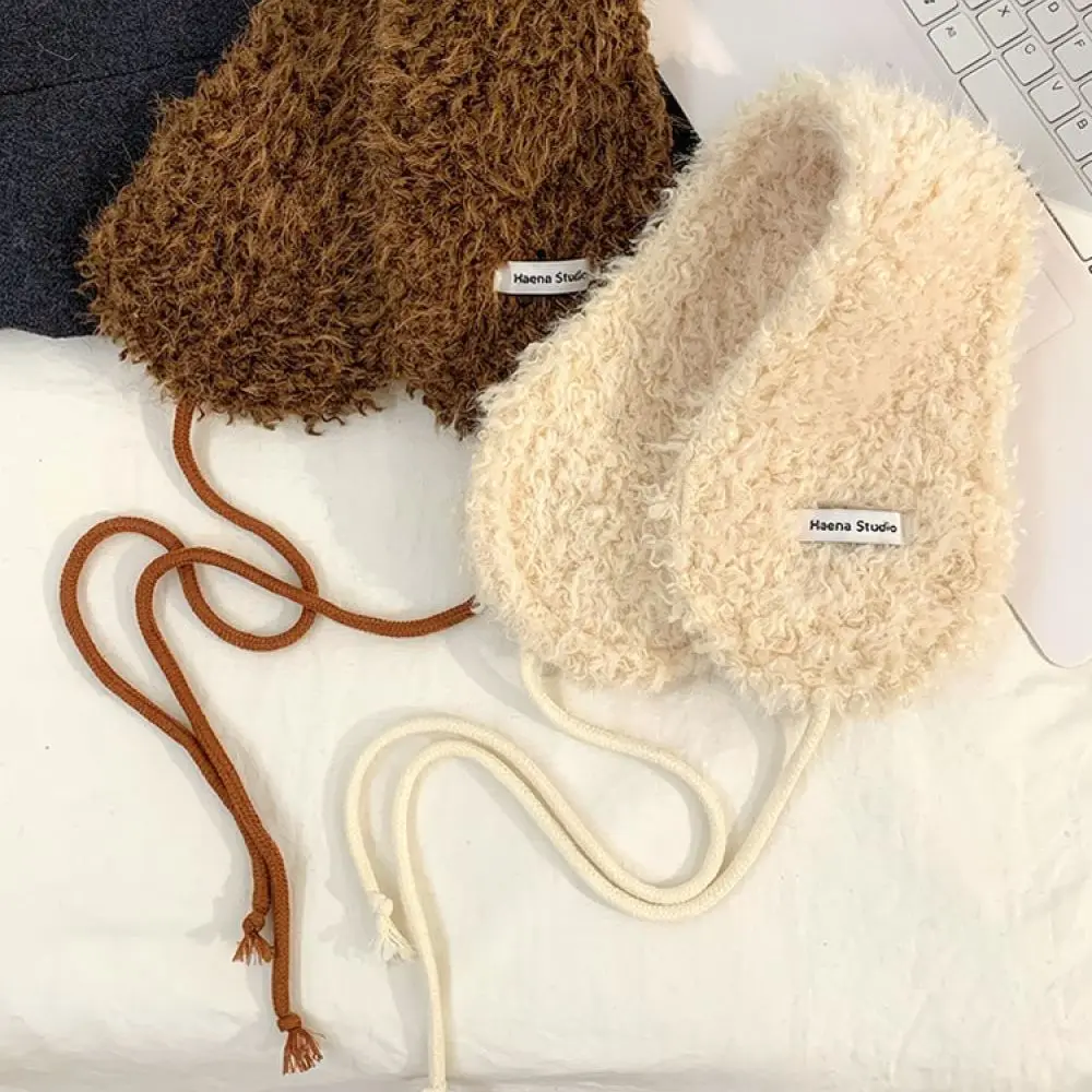 women-winter-plush-earmuffs-retro-style-knitted-ear-warmers-adjustable-strap-cozy-thermal-windproof-outdoor-gear-accessories