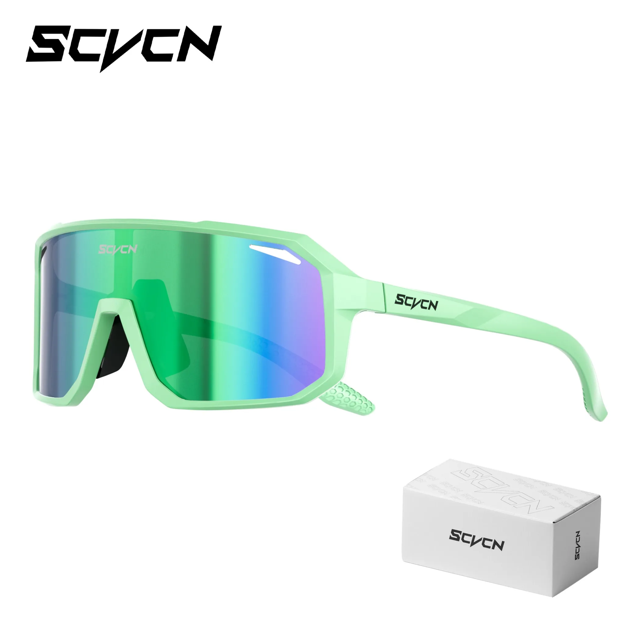 SCVCN Trendige Fahrradbrille, modische Sonnenbrille, MTB-Fahrradbrille, Campingbrille, UV400-Schutzbrille für Herren und Damen