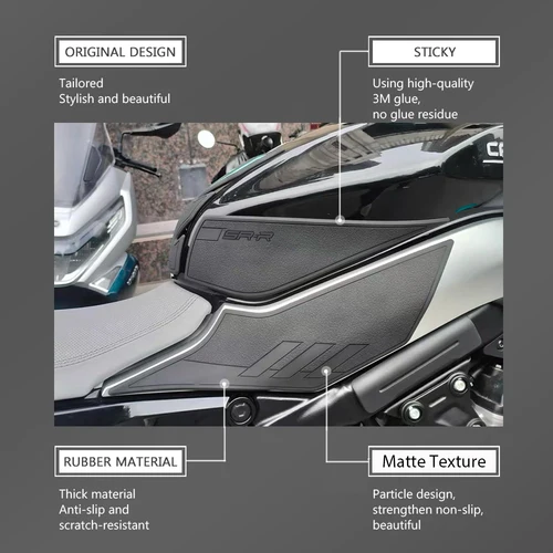 Imagen 2 del producto 2025 nuevo para CFMOTO CF MOTO 675SRR 675SR-R 675SR R pegatinas laterales antideslizantes para tanque de combustible de motocicleta almohadilla impermeable pegatina de goma