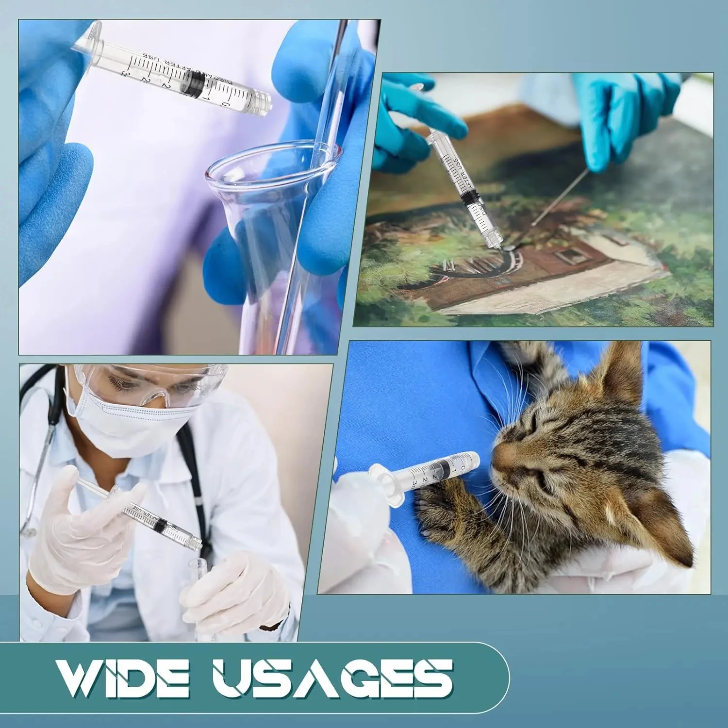 3ml Luer-Lock Kunststoffspritze ohne Nadel, Flüssigkeitsmess- und Dosierwerkzeug für Labor, Tierfütterung, DIY-Bastelarbeiten und Flüssigkeitstransfer – Detail 2