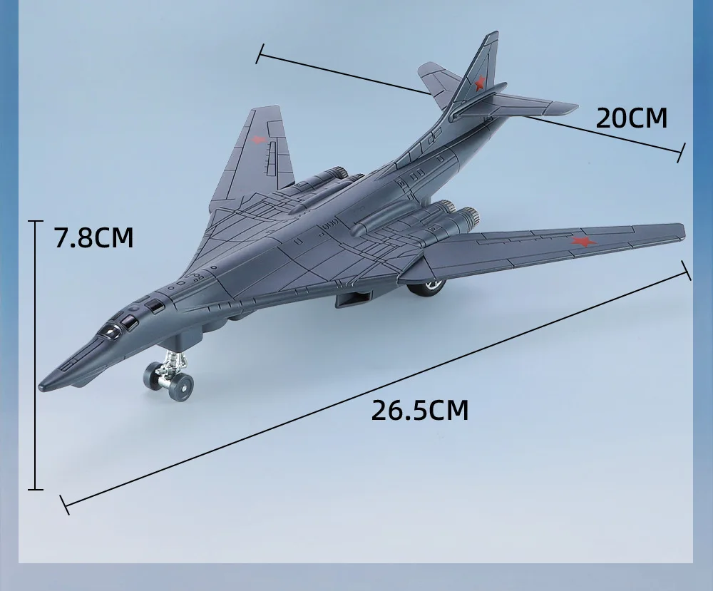 White Swan Tu-160 Strategic Bomber Alloy Stealth Fighter Aircraft Airplane Model Metal Battle Plane Model Sound Light Kids Gifts