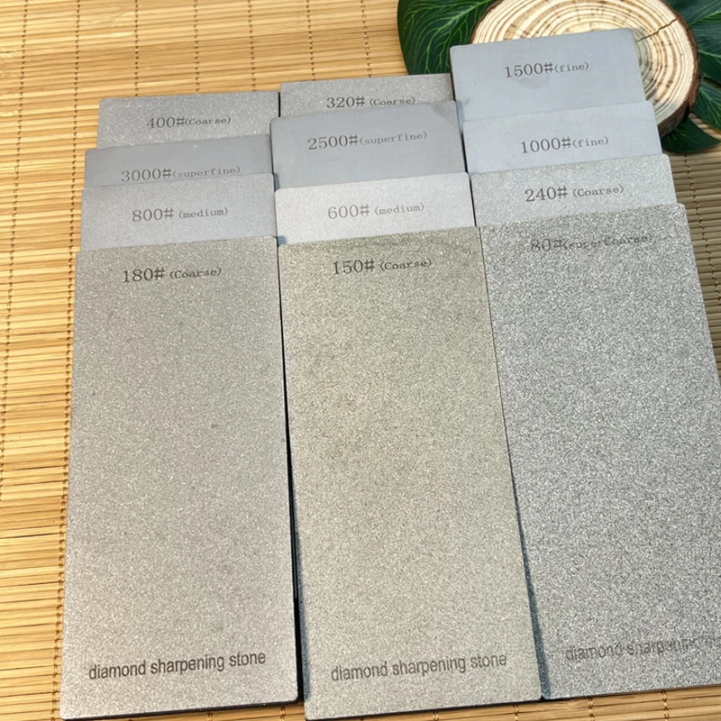 مبراة سكاكين حجرية لشحذ الماس، قاعدة صلبة، حصى غير قابل للانزلاق 80-3000 # أدوات الماس غرامة طحن المشحذ 170*75 مللي متر #1