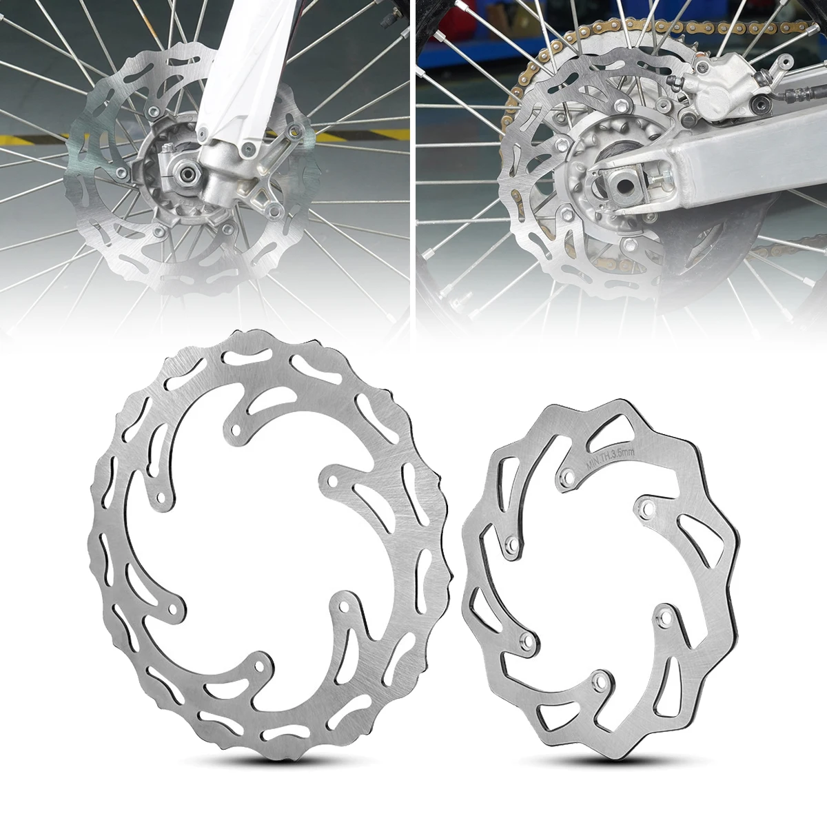 

For KTM 1994-2022 EXC 300 EXC EXC-F XCW XCF-W SX SXF XC XCF 125 250 300 350 400 450 500 260mm/220mm Front Rear Brake Disc Rotor