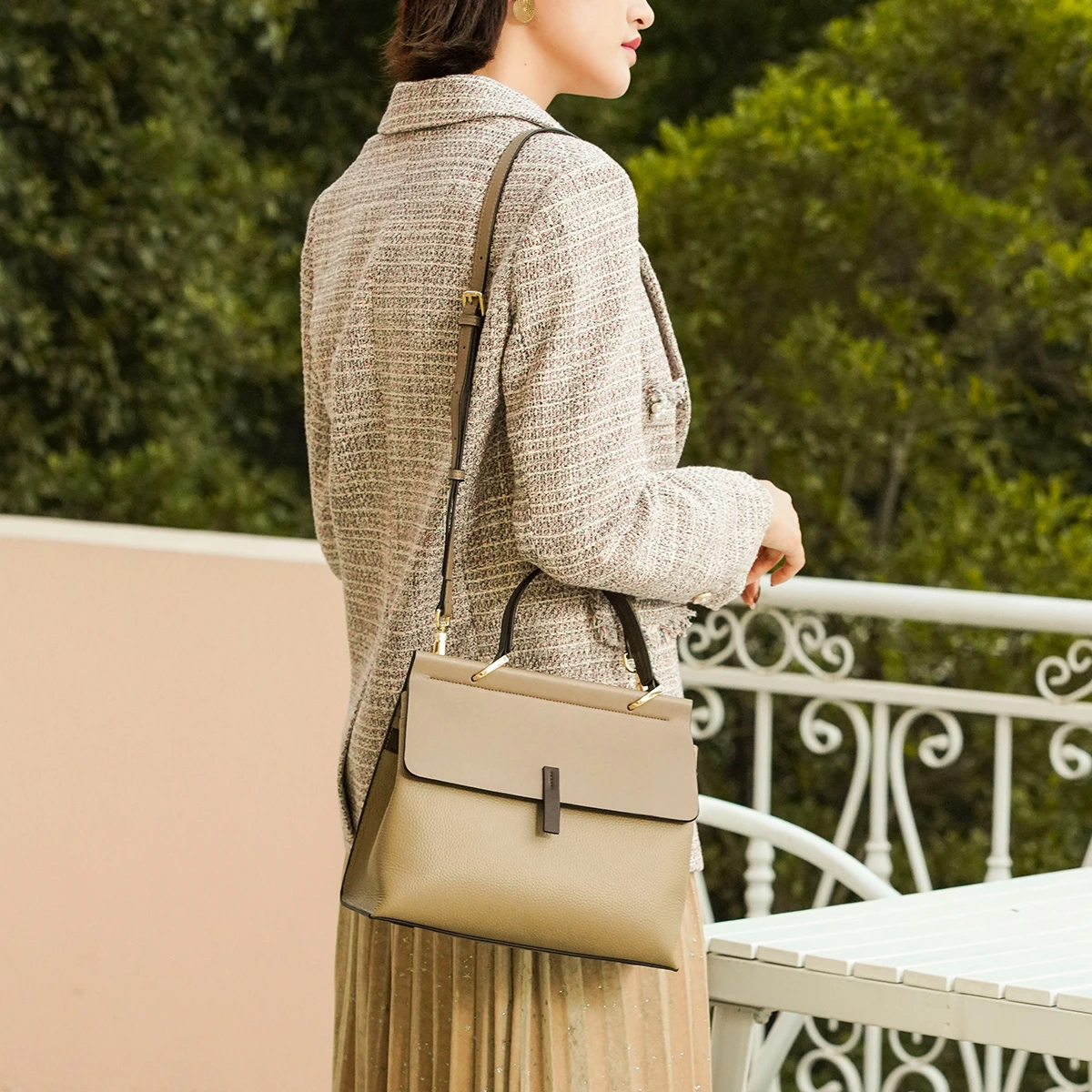 Alternative view of Bolso de Hombro de Cuero Genuino para Mujer, Moda 2026, Nuevo Bolso Cruzado Femenino de Gran Capacidad, Bolso de Mano, Regalo para Dama