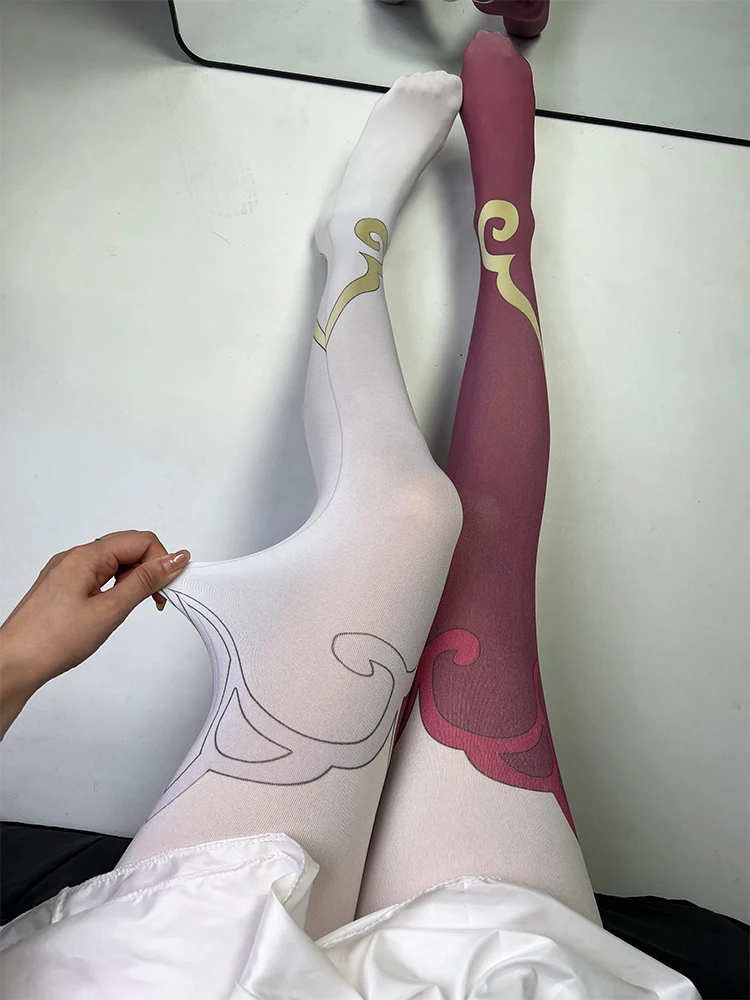 Two-dimensional female sexy tights fashion Harajuku printed anime pantyhose Kawaii cute girl Lolita JK socks cosplay multi-style
