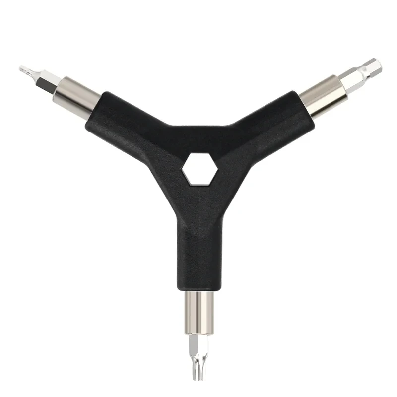 6 in 1 Y-Schraubenschlüssel-Set, austauschbare Bits, 3-Wege-Inbusschrauber, T25 PH2, Schraubendreher für Fahrradreparaturwerkzeug, Fahrrad-Multitool-Set – Detail 11