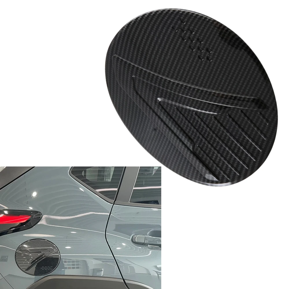 Car Carbon Fiber Fuel Oil Gas Tank Cap Cover Trim For Subaru Crosstrek 2023 2024