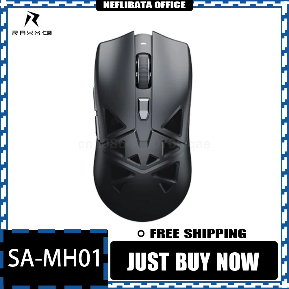 

Мышь Rawm Sa-Ml01 Paw3395 3 режима Usb/2,4g/Bluetooth беспроводная мышь Sa-MH01 датчик 650IPS легкие игровые мыши для киберспорта подарки