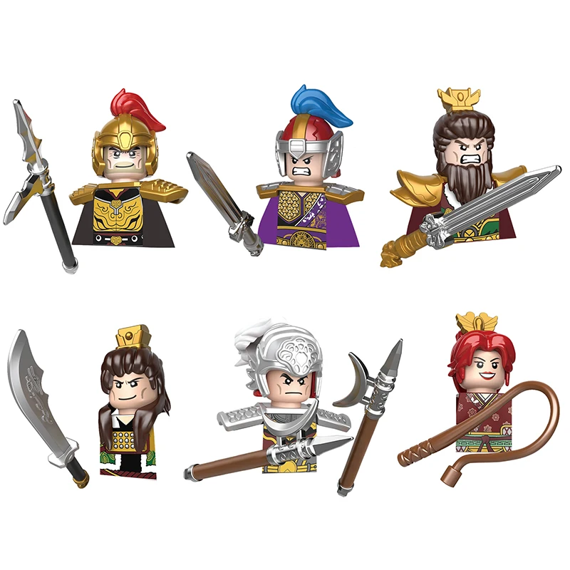 Courage Of The Three Kingdoms Soldiers Hero soldier weapon Brick Mini action figures Building Blocks Toy For Children Gifts