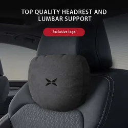Car Neck Pillow Seat Headrest Lumbar Spine Protectio For XPENG P7 G9 G3 G3i P5 X2 N5 F30 H93 Beta Accessories LOGO 2023 2024