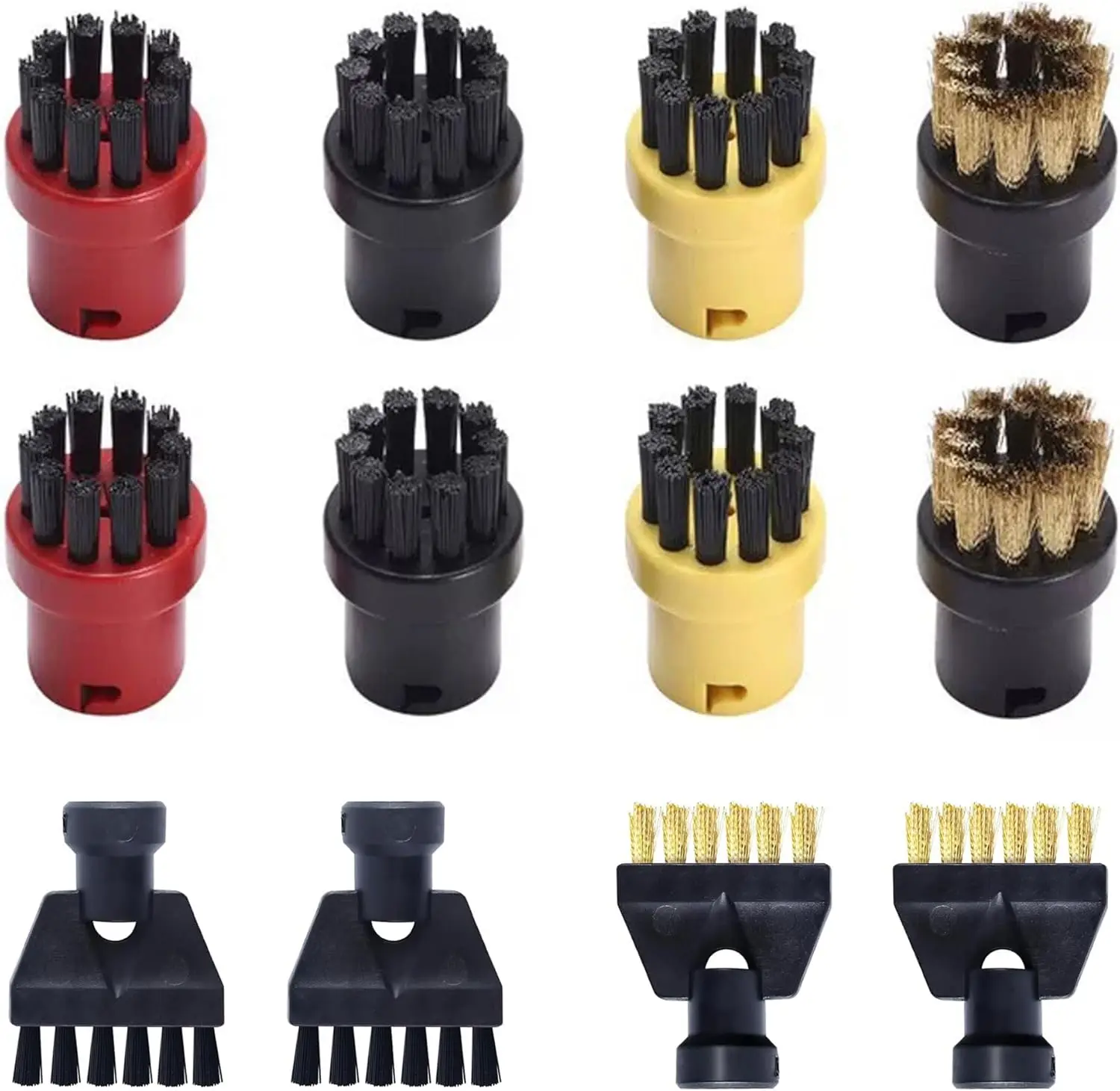 Nylon Round Brushes for Karcher, Kärcher Round Brush Set, Steam Cleaning Brush, Steam Cleaner Karcher SC1 SC2 SC3 SC4 SC5 CTK10