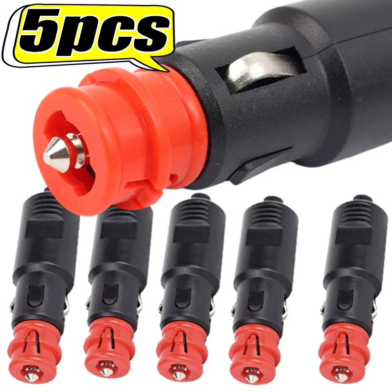 12V-24V Universal Car Cigarette Lighter Plug Socket Power Plug Connection Cigaret Socket Adaptor Plug Car Cigarette Accessories