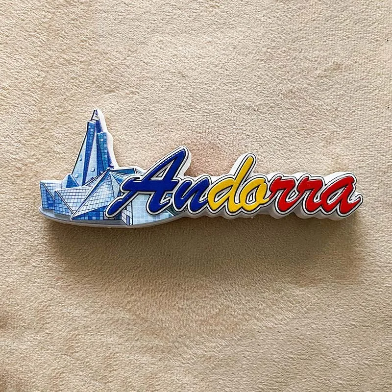 

Andorra Europe Country Fridge Magnets with Unique Modern Building Pattern, Refrigerator Magnets for Home Decor, Cute Room Decora