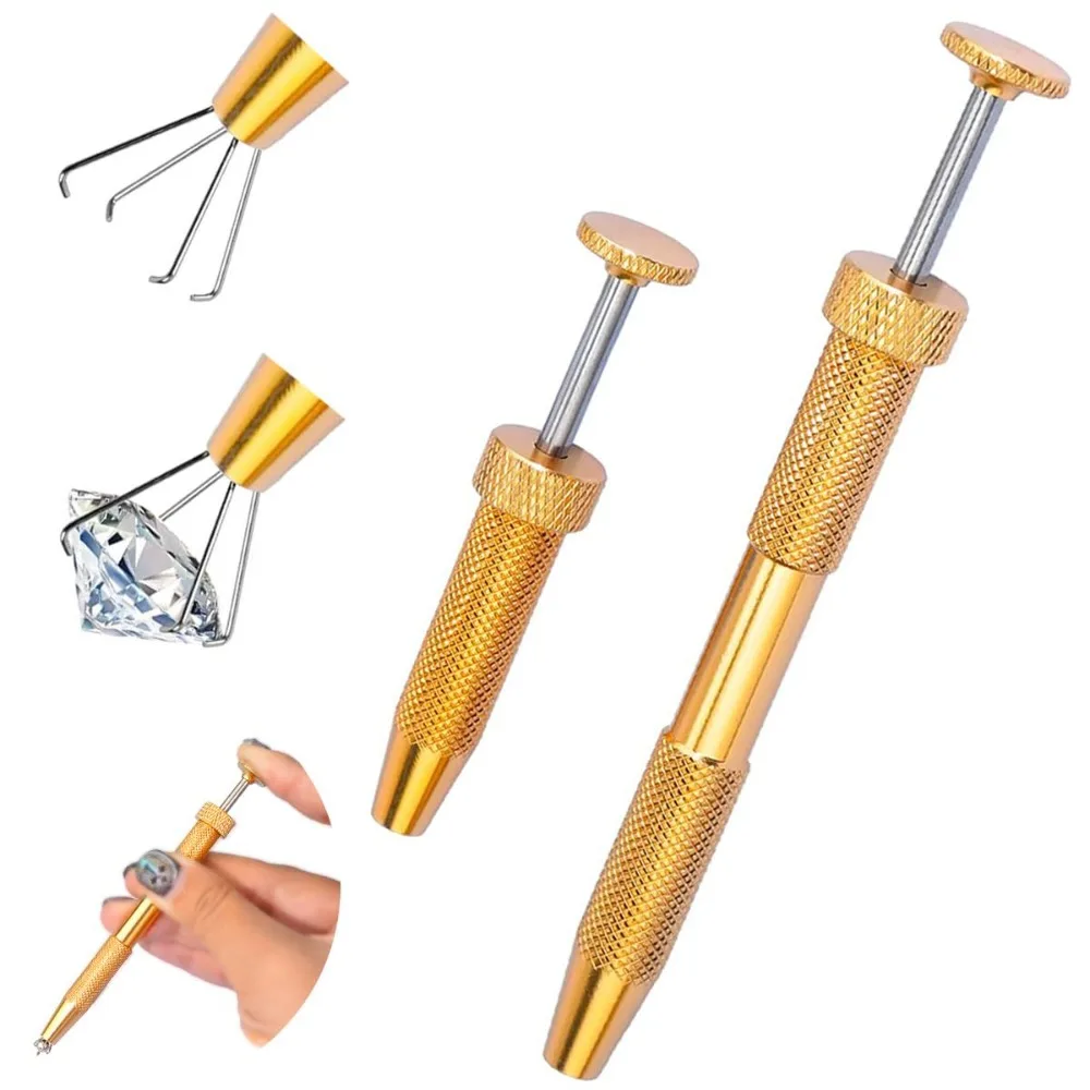 1/2pcs Stainless Steel Piercing Ball Grabbers 4-Prong Anti-Slip Multifunctional Claw Tweezers Professional Precision