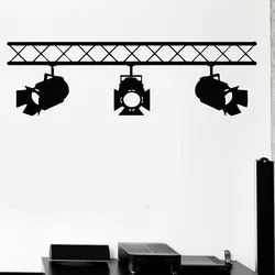 Movie Studio Cinema Lights Vinyl Wall Decal Home Theater Movie Living Room Wall Stickers Bedroom Art Wallpaper Decor Y1607