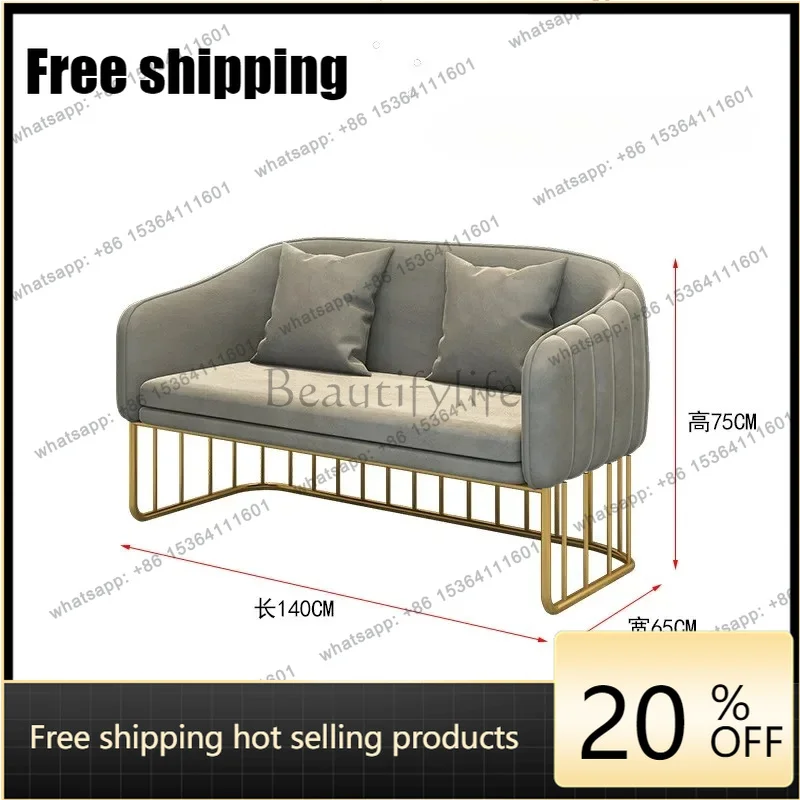 XX Wedding Shop Studio Simple Casual Fabric Double Card Seat Sofa