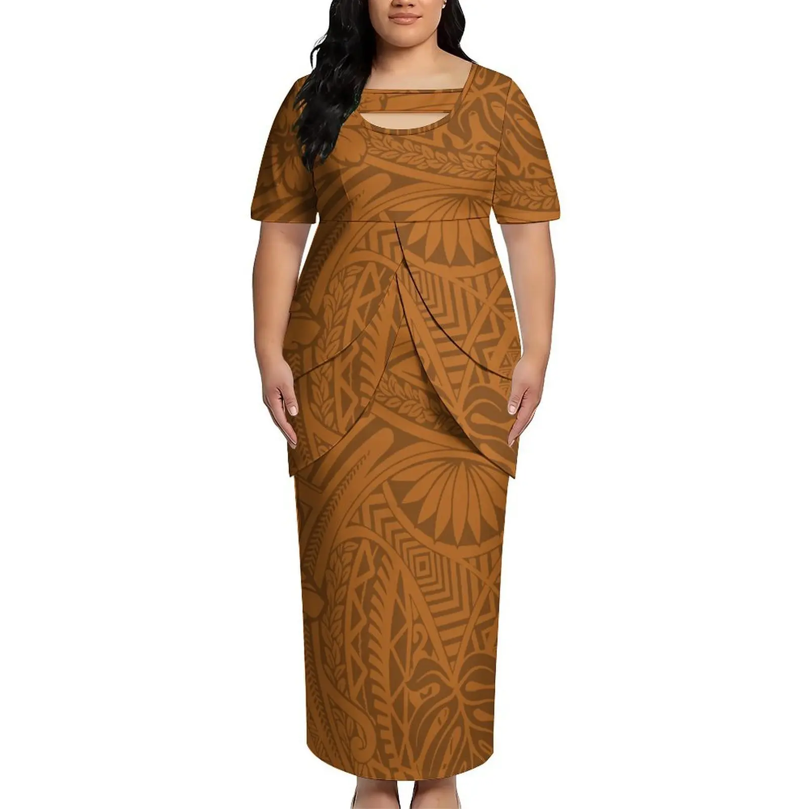 

Customized Dress Sets Featuring Comfortable Puletasi Dresses For Women Suitable For A Travel Party In Polynesia Or Samoa