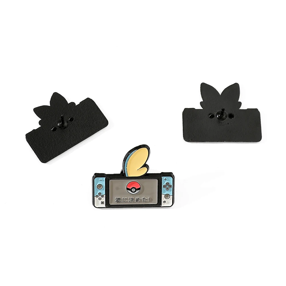 4 Pcs Cartoon Pikachu Brooch Creative Game Console Enamel Pin Metal Badge Jewelry Clothing Backpack Accessories Festive Gifts
