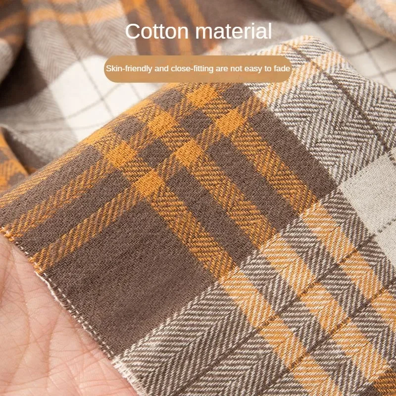 Brushed Plaid Fabric By The Meter for Needlework Shirts Dress Skirt Pants Coat Diy Sewing Soft Wearable Comfortable Cotton Cloth