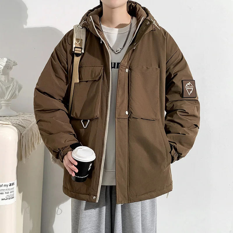 

Мужская зимняя утепленная парка American Sle Workwear из хлопка, модная свободная функциональная куртка