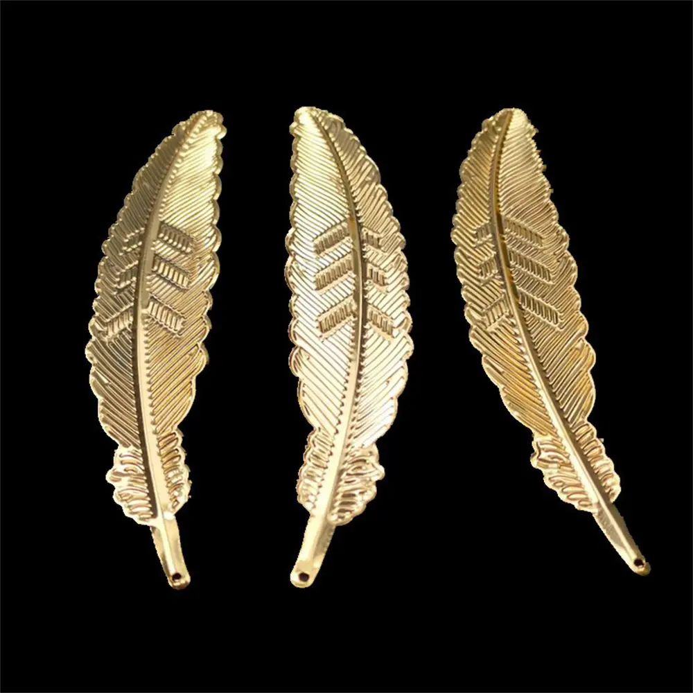 Handmade Leaf shape Page markers Bookmark Students Stationery Metal Feather Book darts