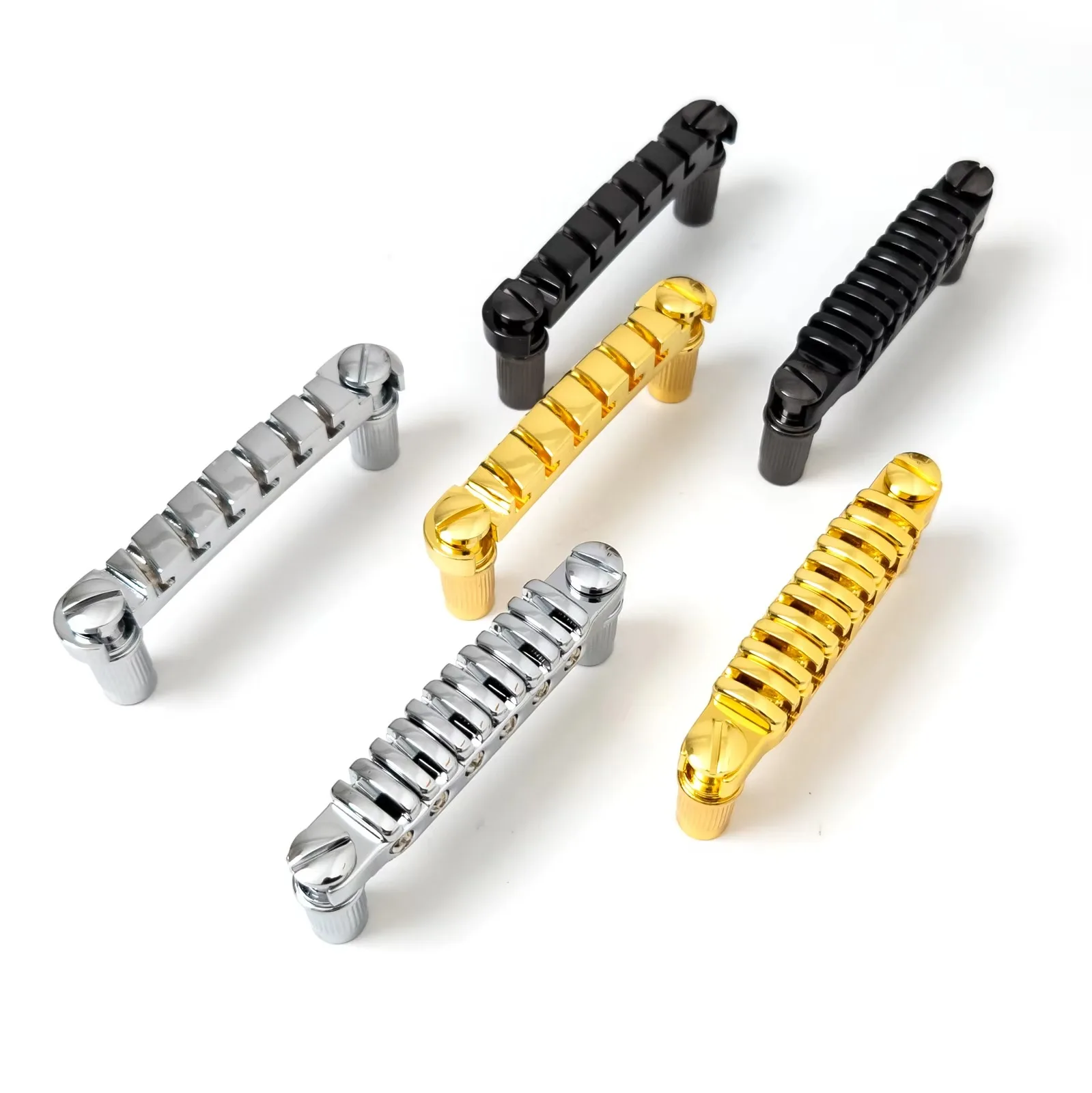 Electric Guitar Bridge Tailpiece Set for 6 String Adjustable Bridge Quick String Change Replacement Hardware Parts