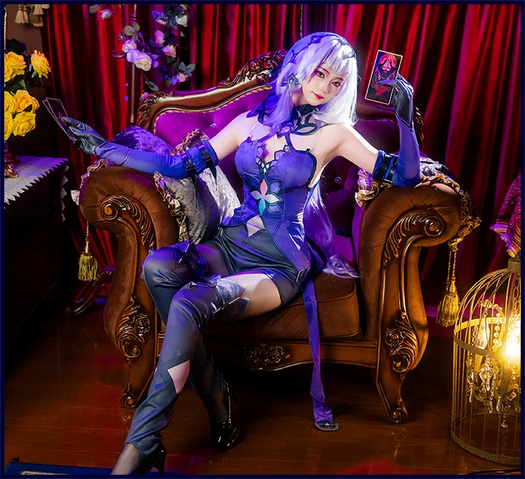 لعبة هونكاي: ستار ريل البجعة السوداء أزياء تنكرية ملابس أنيمي بدلة شعر مستعار للبالغين والنساء والرجال ملابس حفلات الهالوماس