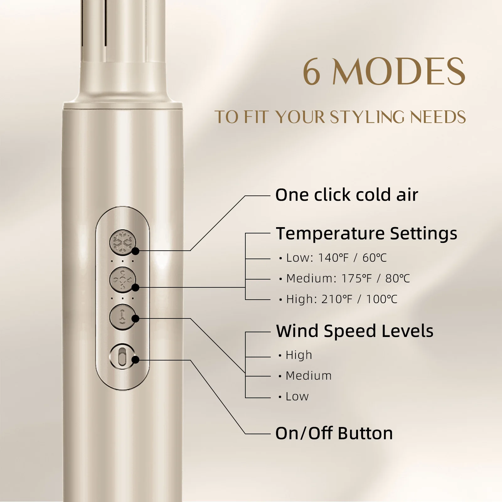 فرشاة مجفف الشعر بدون فرش 8 في 1 مجفف شعر مع موزع مجفف نفخ أيوني مشط تصفيف الهواء الساخن مموج الشعر #4