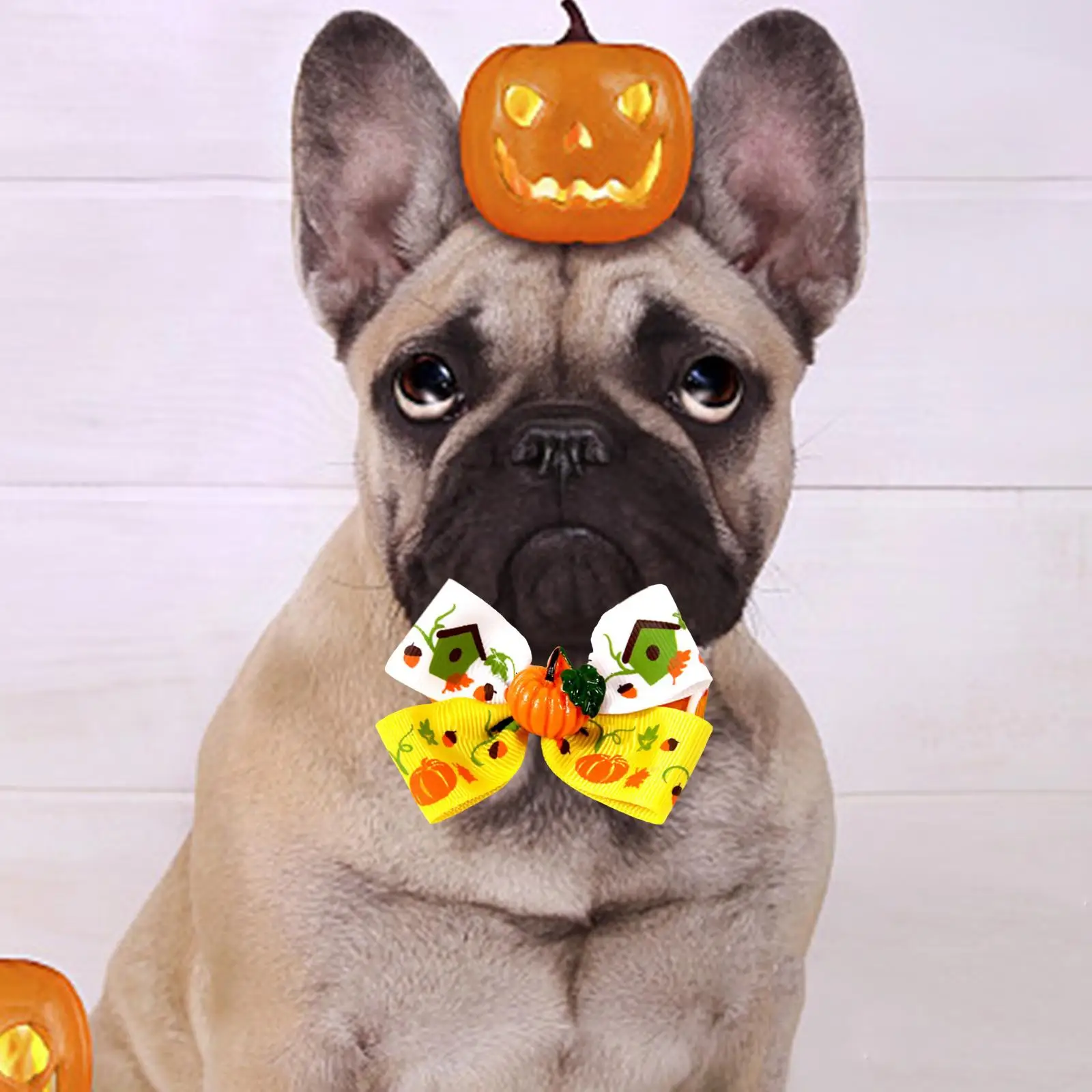 Adjustable Pet Bow Ties for Dogs and Cats Halloween Style Dog Bow Ties Pumpkin Specter Dog Accessories Pet Supplies