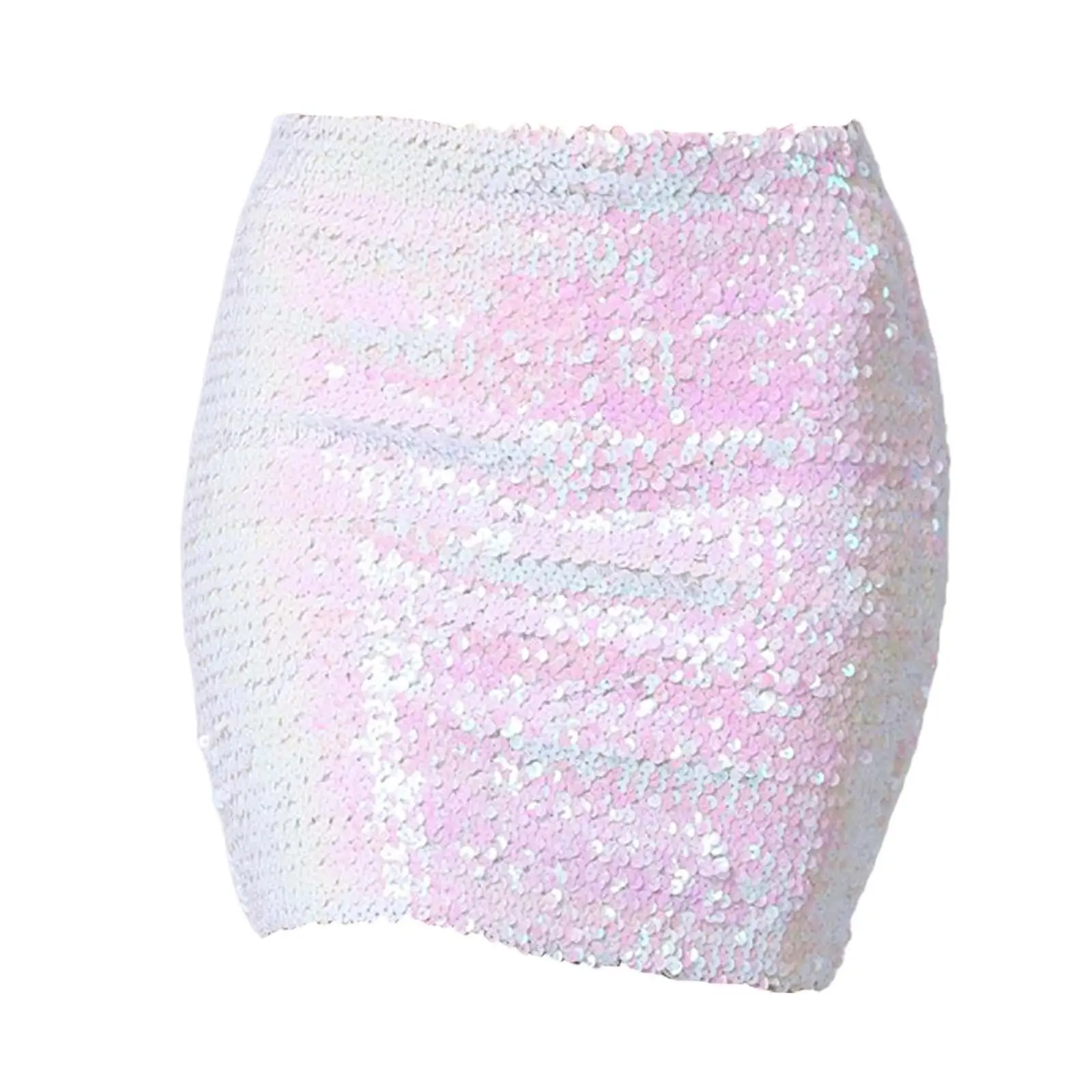 Mini jupe crayon élastique à sequins pour femmes et filles, jupe ronde, streetwear, fête d'anniversaire, festival, accessoires d'été, mode