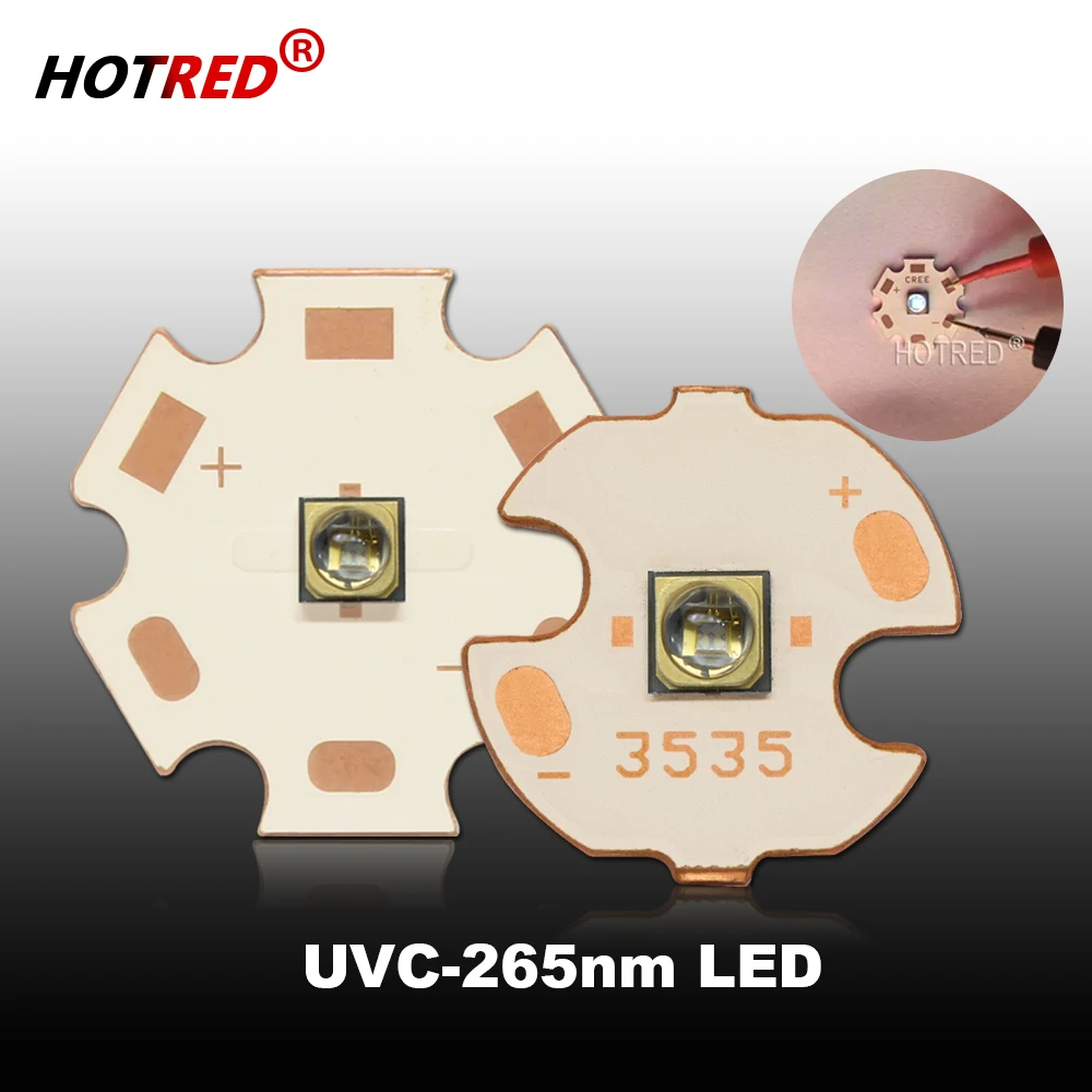 1W 265nm Korea UVC LED Lamp beads for UV disinfection Medical Equipment 275nm SMD4545 Deep ultraviolet Korea LG Chip 5-9V 150mA