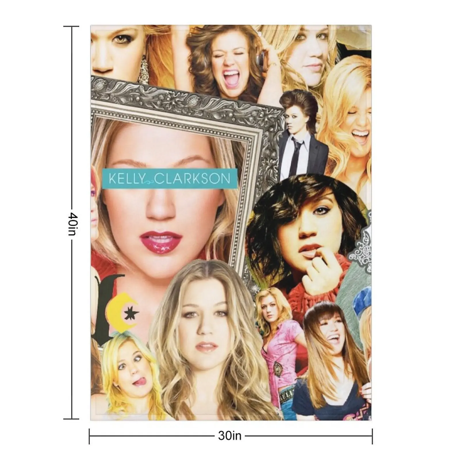 kelly clarkson collage Throw Blanket Single Plaid Hairy valentine gift ideas Softest Blankets For Sofas Blankets