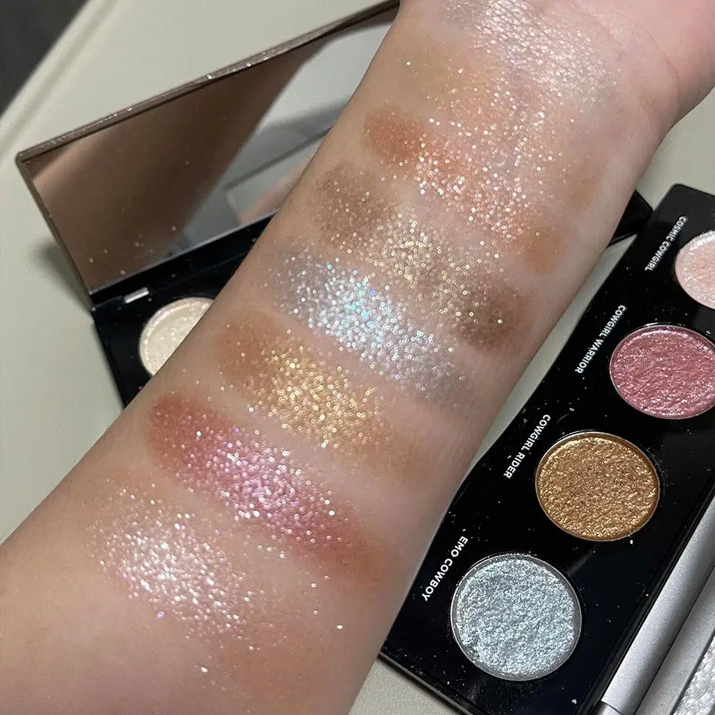 MoonDust 4색 아이섀도우 부드럽고 떨어지지 않으며 쉽게 블렌딩되는 저자극성 쉬머 매트 쉐이드 오랫동안 지속되는 아이 메이크업